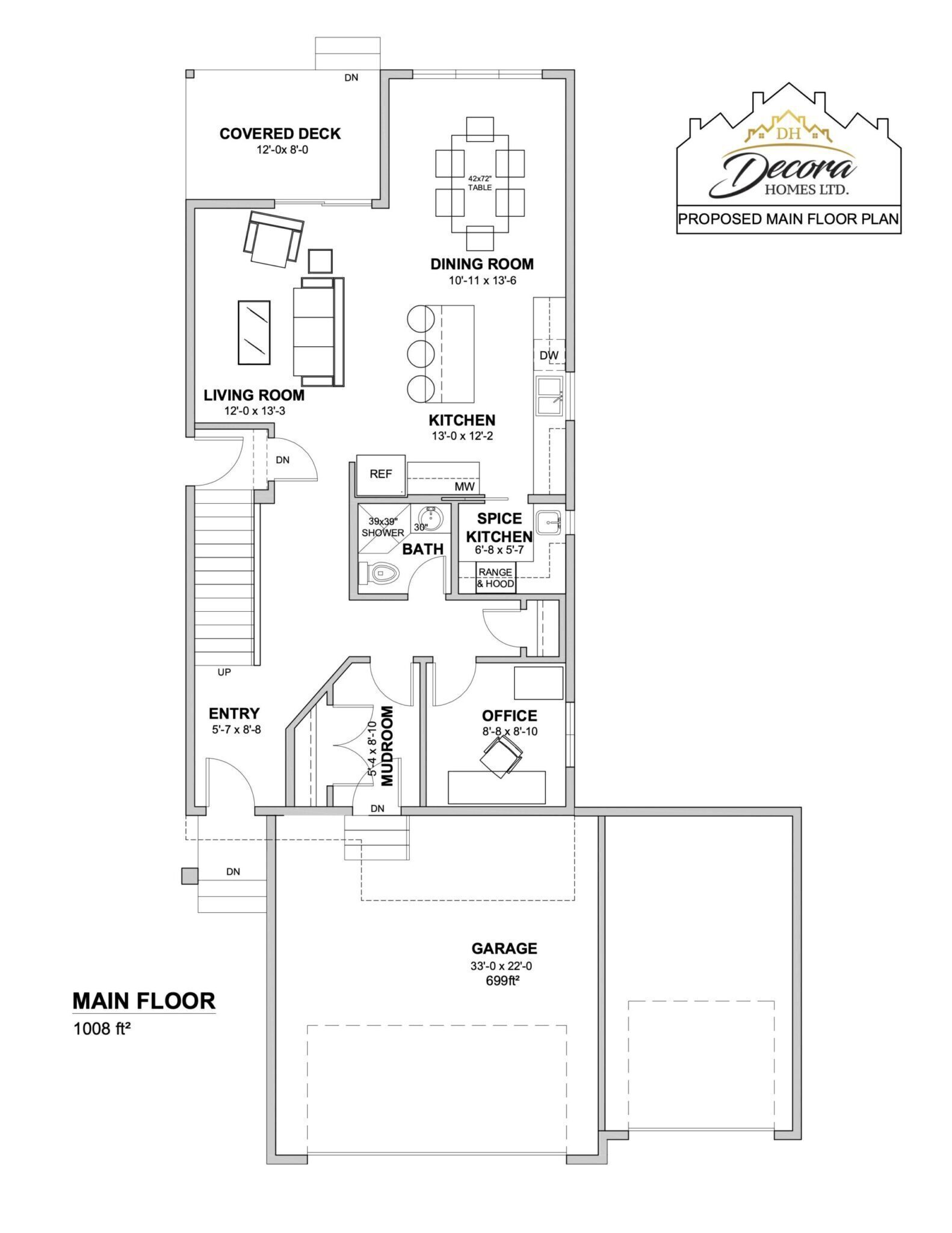 Washington floor plan, main floor