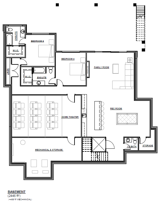 Sierra floor plan, walkout basement