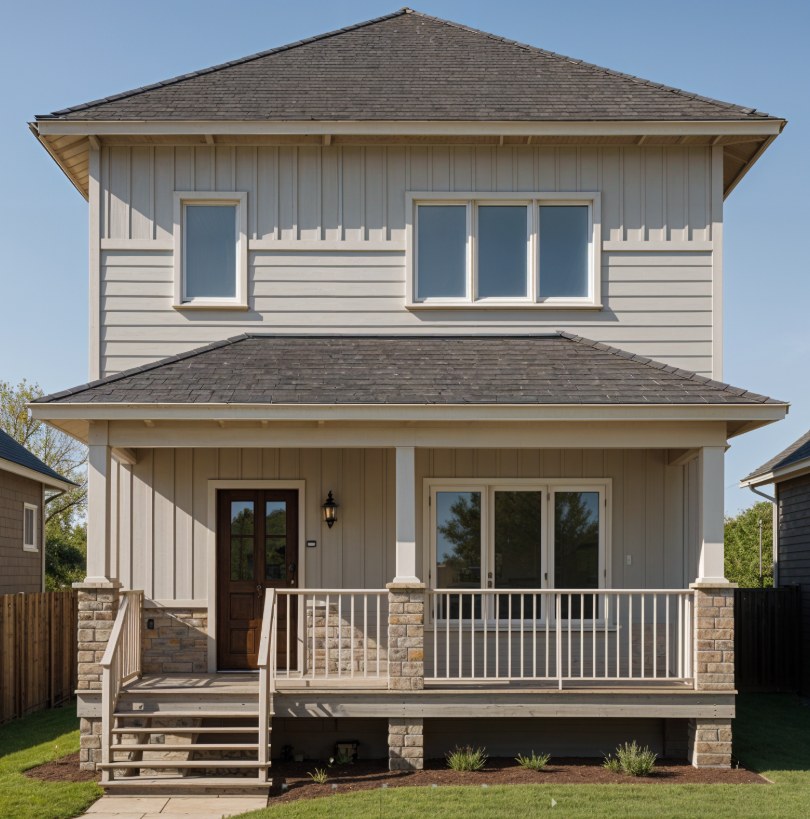 Rendering of the Colorado two-storey, veranda exterior
