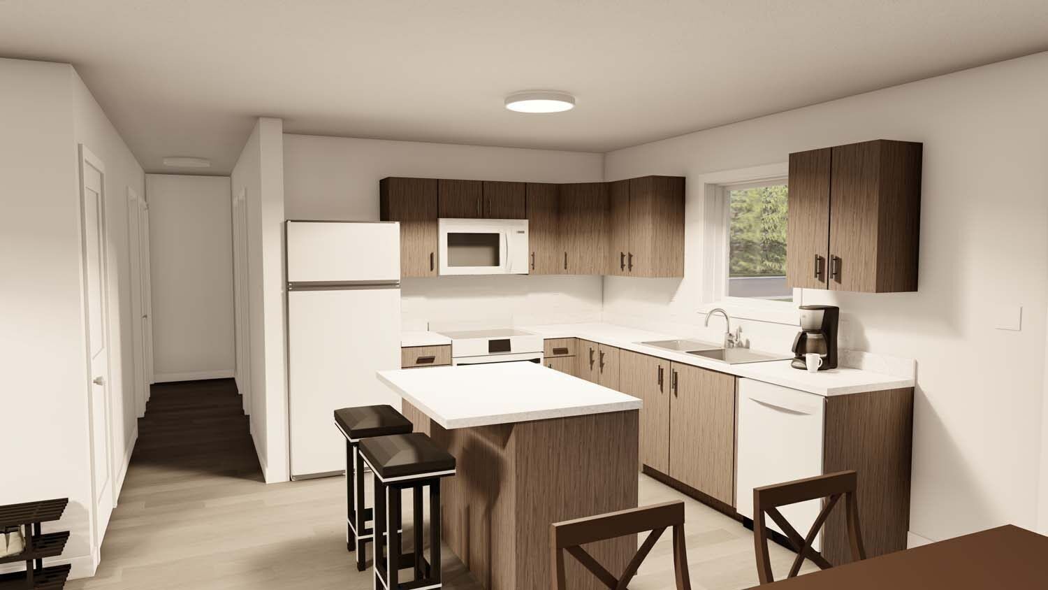 Rendering of a ready-to-move home’s kitchen