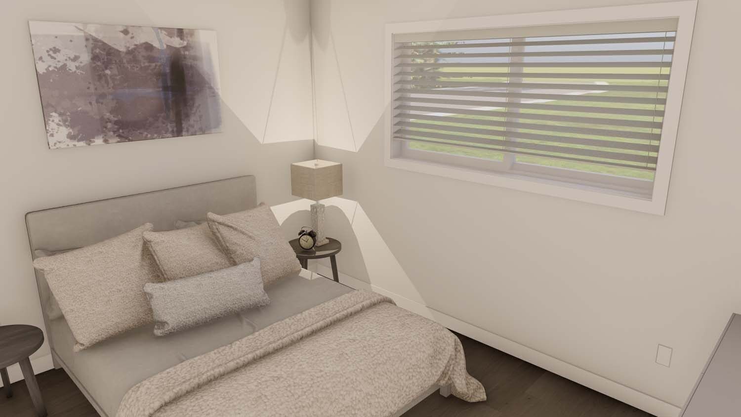 Rendering of a ready-to-move home’s bedroom