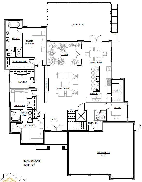 Sierra floor plan, main floor