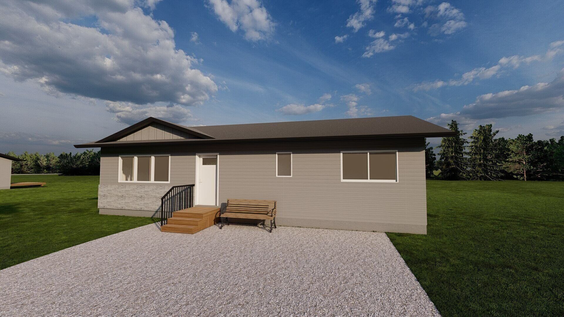 River ready-to-move bungalow exterior